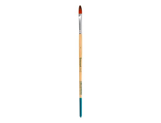 Pincel para pintura acrilica y acuarela liderpapel n 4 punta filbert / lengua gato de pelo sintetico certificado