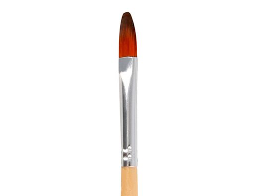 Pincel para pintura acrilica y acuarela liderpapel n 4 punta filbert / lengua gato de pelo sintetico certificado