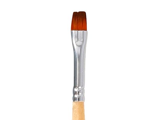 Pincel para pintura acrilica y acuarela liderpapel n 4 punta plana de pelo sintetico certificado fsc