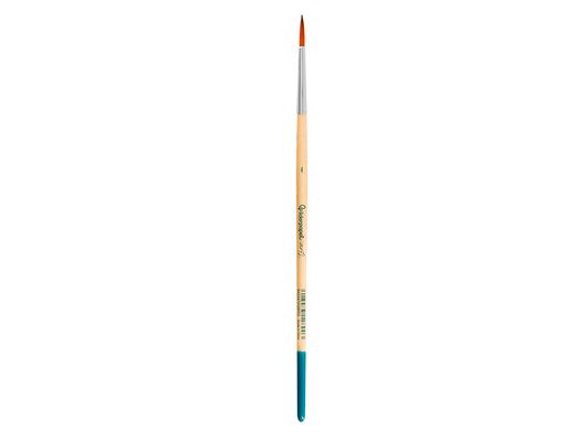 Pincel para pintura acrilica y acuarela liderpapel n 4 punta redonda de pelo sintetico certificado fsc