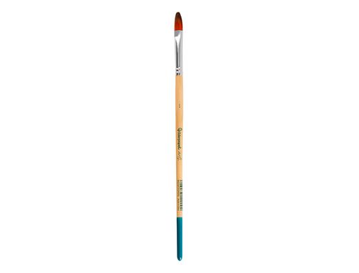 Pincel para pintura acrilica y acuarela liderpapel n 5 punta filbert / lengua gato de pelo sintetico certificado