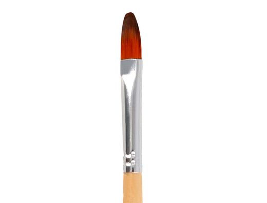 Pincel para pintura acrilica y acuarela liderpapel n 5 punta filbert / lengua gato de pelo sintetico certificado