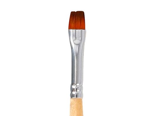Pincel para pintura acrilica y acuarela liderpapel n 5 punta plana de pelo sintetico certificado fsc