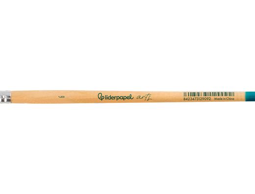 Pincel para pintura acrilica y acuarela liderpapel n 6 punta filbert / lengua gato de pelo sintetico certificado