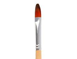 Pincel para pintura acrilica y acuarela liderpapel n 6 punta filbert / lengua gato de pelo sintetico certificado