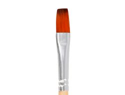 Pincel para pintura acrilica y acuarela liderpapel n 6 punta plana de pelo sintetico certificado fsc