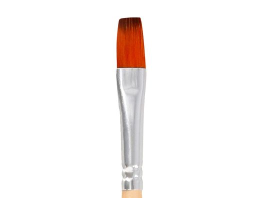 Pincel para pintura acrilica y acuarela liderpapel n 6 punta plana de pelo sintetico certificado fsc