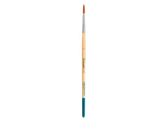 Pincel para pintura acrilica y acuarela liderpapel n 6 punta redonda de pelo sintetico certificado fsc