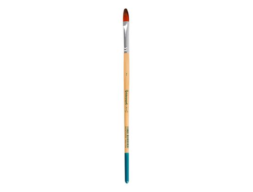 Pincel para pintura acrilica y acuarela liderpapel n 7 punta filbert / lengua gato de pelo sintetico certificado