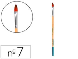 Pincel para pintura acrilica y acuarela liderpapel n 7 punta filbert / lengua gato de pelo sintetico certificado