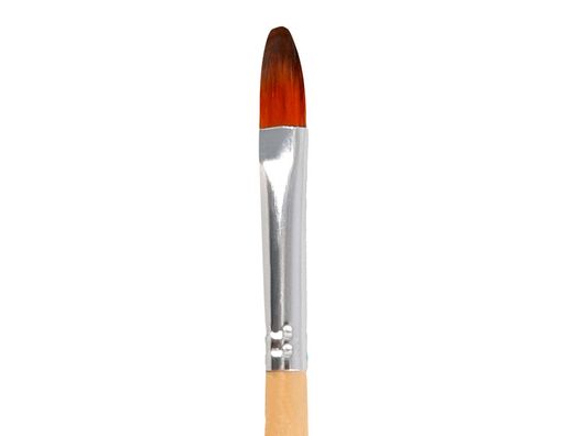 Pincel para pintura acrilica y acuarela liderpapel n 7 punta filbert / lengua gato de pelo sintetico certificado