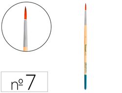 Pincel para pintura acrilica y acuarela liderpapel n 7 punta redonda de pelo sintetico certificado fsc