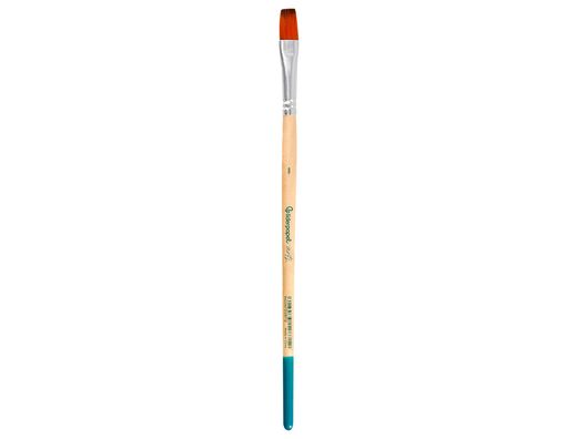 Pincel para pintura acrilica y acuarela liderpapel n 8 punta plana de pelo sintetico certificado fsc