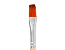 Pincel para pintura acrilica y acuarela liderpapel n 8 punta plana de pelo sintetico certificado fsc