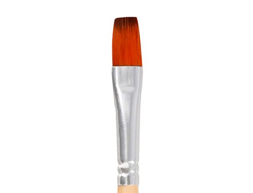 Pincel para pintura acrilica y acuarela liderpapel n 8 punta plana de pelo sintetico certificado fsc