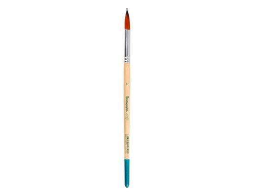 Pincel para pintura acrilica y acuarela liderpapel n 8 punta redonda de pelo sintetico certificado fsc