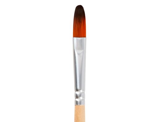 Pincel para pintura acrilica y acuarela liderpapel n 9 punta filbert / lengua gato de pelo sintetico certificado