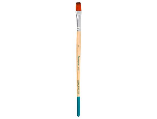 Pincel para pintura acrilica y acuarela liderpapel n 9 punta plana de pelo sintetico certificado fsc