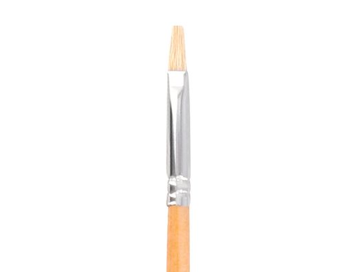 Pincel para pintura al oleo y acrilica liderpapel n 00 punta plana de pelo de cerda certificado fsc