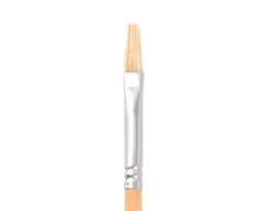 Pincel para pintura al oleo y acrilica liderpapel n 1 punta plana de pelo de cerda certificado fsc