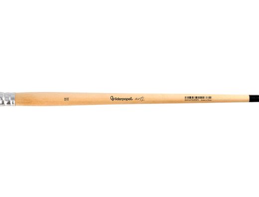Pincel para pintura al oleo y acrilica liderpapel n 11 punta plana de pelo de cerda certificado fsc