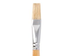 Pincel para pintura al oleo y acrilica liderpapel n 11 punta plana de pelo de cerda certificado fsc