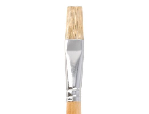 Pincel para pintura al oleo y acrilica liderpapel n 11 punta plana de pelo de cerda certificado fsc