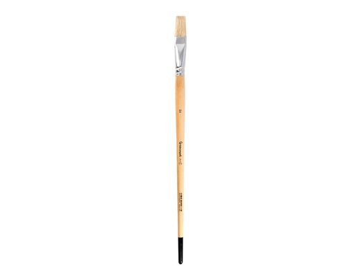 Pincel para pintura al oleo y acrilica liderpapel n 12 punta plana de pelo de cerda certificado fsc