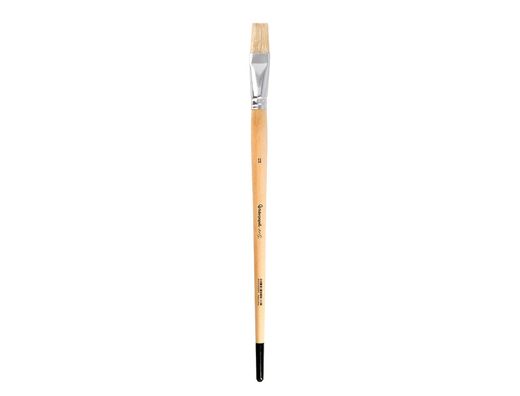 Pincel para pintura al oleo y acrilica liderpapel n 13 punta plana de pelo de cerda certificado fsc