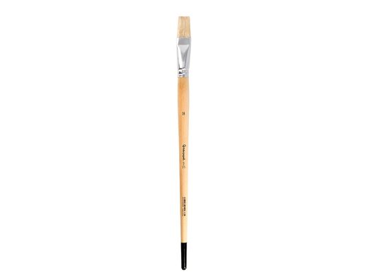 Pincel para pintura al oleo y acrilica liderpapel n 14 punta plana de pelo de cerda certificado fsc