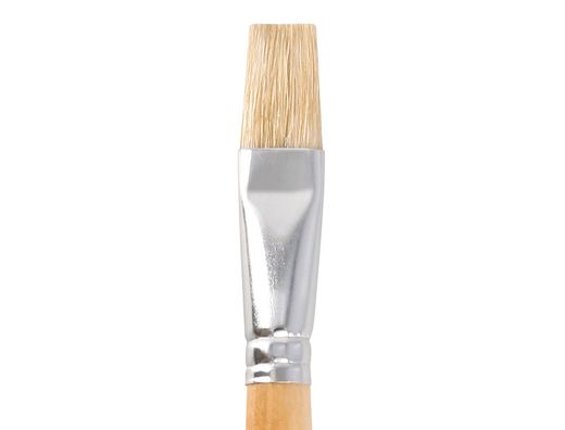 Pincel para pintura al oleo y acrilica liderpapel n 14 punta plana de pelo de cerda certificado fsc
