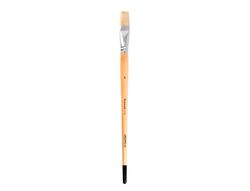 Pincel para pintura al oleo y acrilica liderpapel n 16 punta plana de pelo de cerda certificado fsc