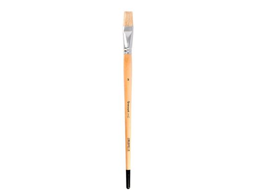 Pincel para pintura al oleo y acrilica liderpapel n 16 punta plana de pelo de cerda certificado fsc