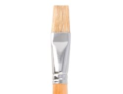 Pincel para pintura al oleo y acrilica liderpapel n 16 punta plana de pelo de cerda certificado fsc