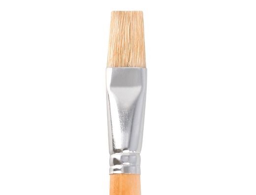 Pincel para pintura al oleo y acrilica liderpapel n 16 punta plana de pelo de cerda certificado fsc