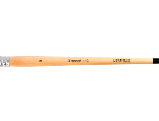Pincel para pintura al oleo y acrilica liderpapel n 16 punta plana de pelo de cerda certificado fsc