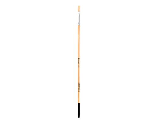 Pincel para pintura al oleo y acrilica liderpapel n 4 punta plana de pelo de cerda certificado fsc