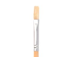 Pincel para pintura al oleo y acrilica liderpapel n 4 punta plana de pelo de cerda certificado fsc