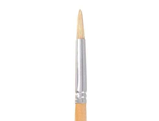 Pincel para pintura al oleo y acrilica liderpapel n 4 punta redonda de pelo de cerda certificado fsc