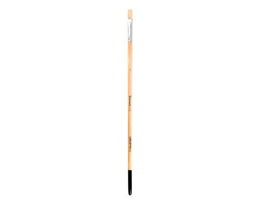 Pincel para pintura al oleo y acrilica liderpapel n 7 punta plana de pelo de cerda certificado fsc