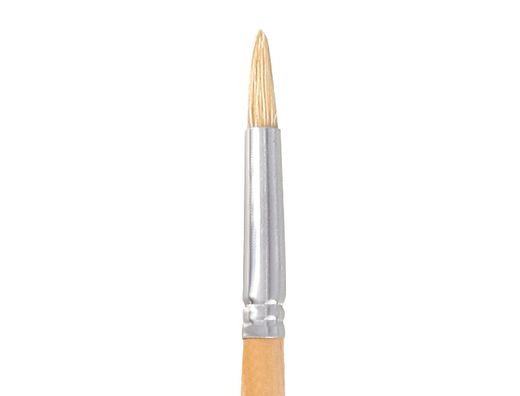 Pincel para pintura al oleo y acrilica liderpapel n 7 punta redonda de pelo de cerda certificado fsc