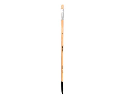 Pincel para pintura al oleo y acrilica liderpapel n 8 punta plana de pelo de cerda certificado fsc