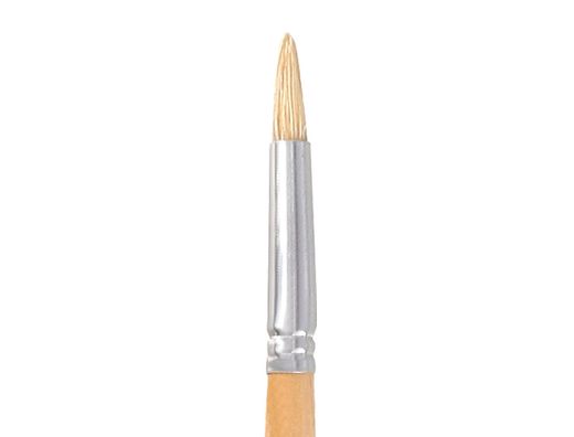 Pincel para pintura al oleo y acrilica liderpapel n 9 punta redonda de pelo de cerda certificado fsc
