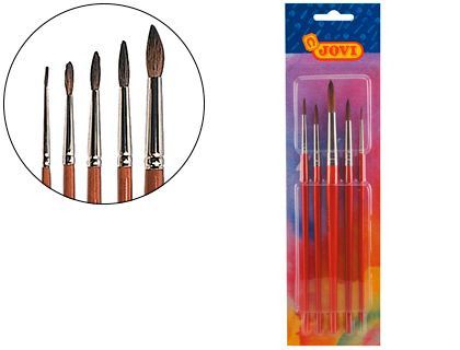Pinceles Acuarela Jovi Blister de 5 Unidades Surtidas