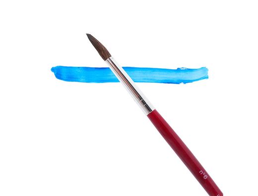 Pinceles Acuarela Liderpapel Nº 6 -Virola Cromada Pelo Engomado