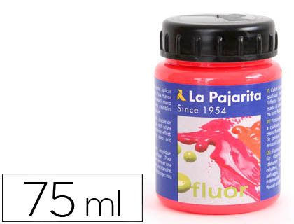 Pintura Acrilica La Pajarita F-03 Rojo Amapola Fluorescente 75Ml