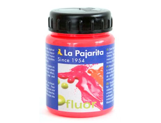Pintura Acrilica La Pajarita F-03 Rojo Amapola Fluorescente 75Ml