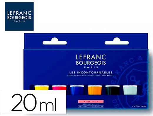 Pintura acrilica l&b bote de 80 ml caja de 5 unidades colores surtidos