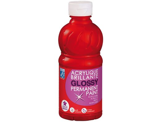 Pintura Acrilica L&B Brillo Rojo Primario Bote de 250 Ml