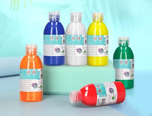 Pintura acrilica liderpapel bote de 250 ml cian